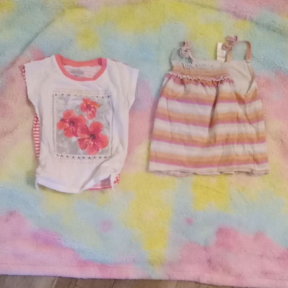 OshKosh B'gosh Pink and Orange Short Sleeve Tees